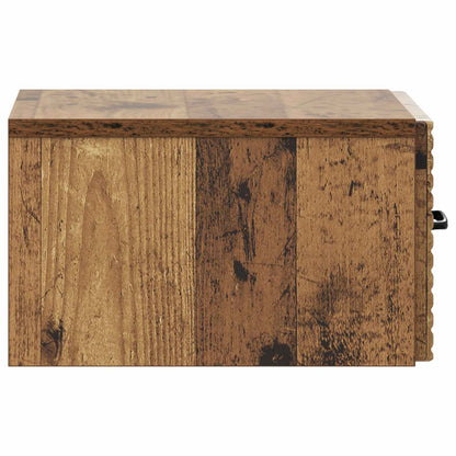 Mobiletto da notte a muro Legno antico 34,5 x 33 x 20 cm | homemem39