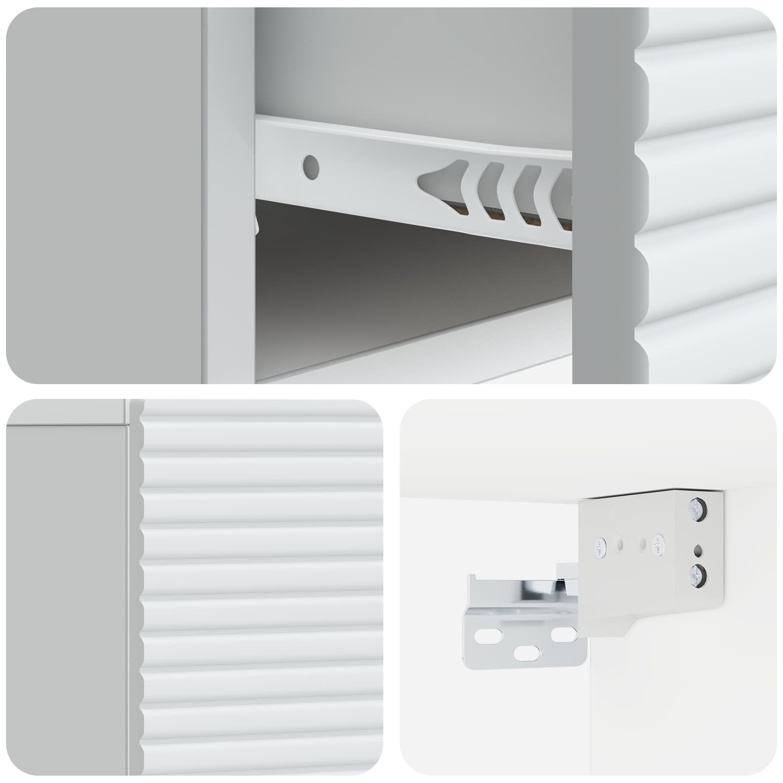 Mobiletto da notte a muro con cassetto Bianco 49 x 34,5 x 20 cm | homemem39