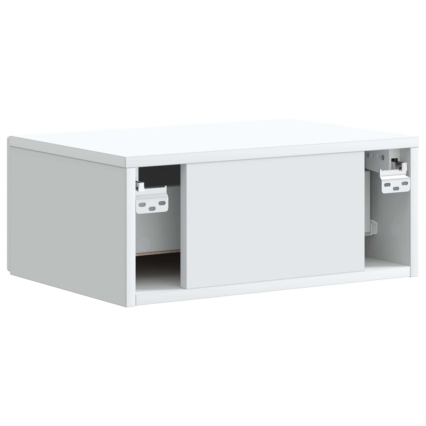 Mobiletto da notte a muro con cassetto Bianco 49 x 34,5 x 20 cm | homemem39
