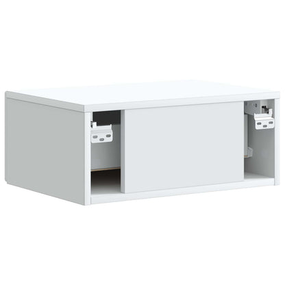 Mobiletto da notte a muro con cassetto Bianco 49 x 34,5 x 20 cm | homemem39