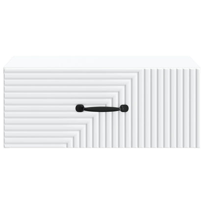 Mobiletto da notte a muro con cassetto Bianco 49 x 34,5 x 20 cm | homemem39