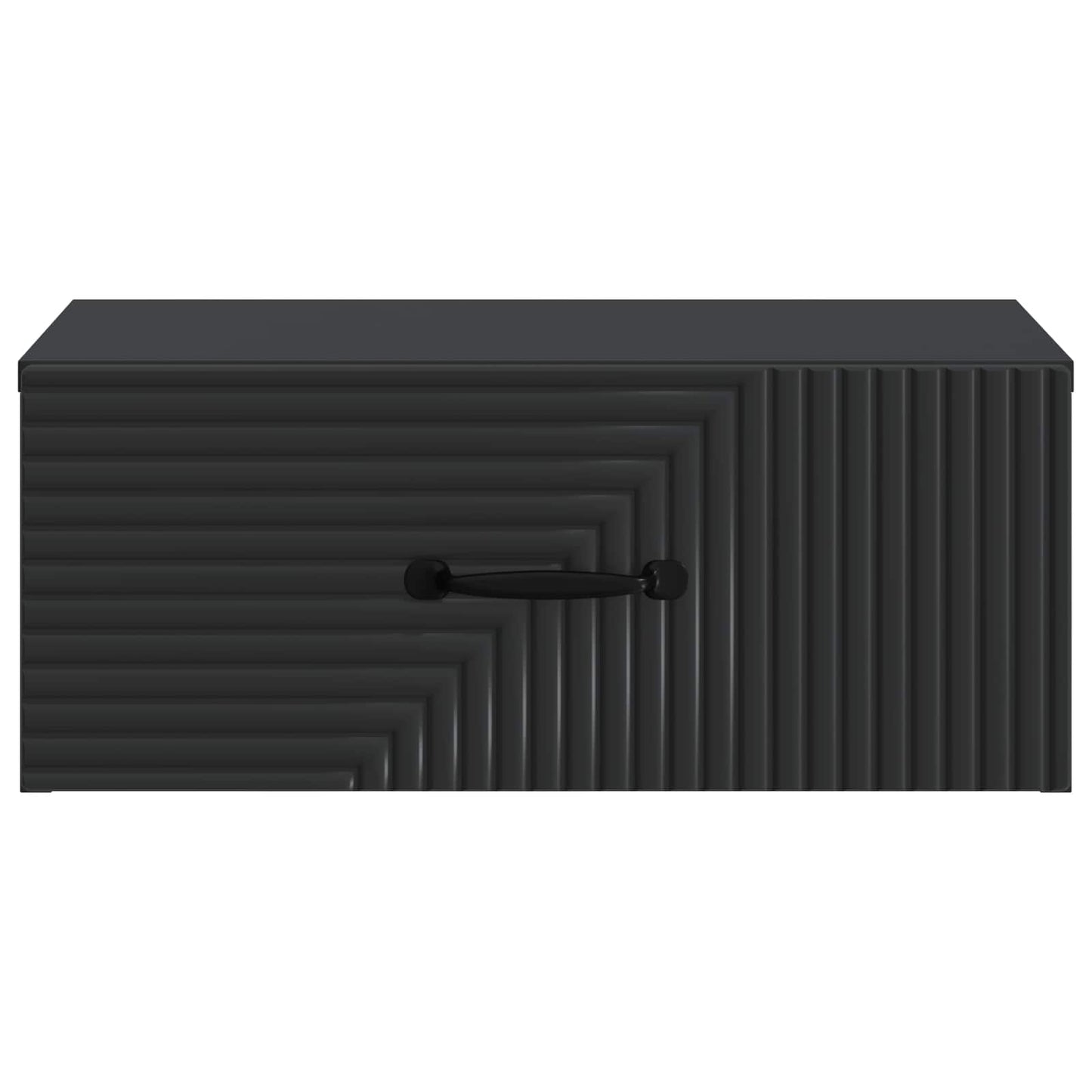Mobiletto da notte a muro 2 pcs Nero 49 x 34,5 x 20 cm | homemem39