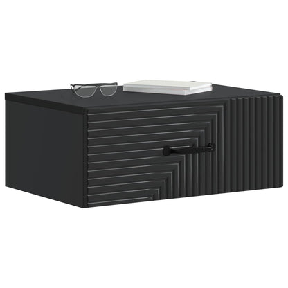 Mobiletto da notte a muro 2 pcs Nero 49 x 34,5 x 20 cm | homemem39