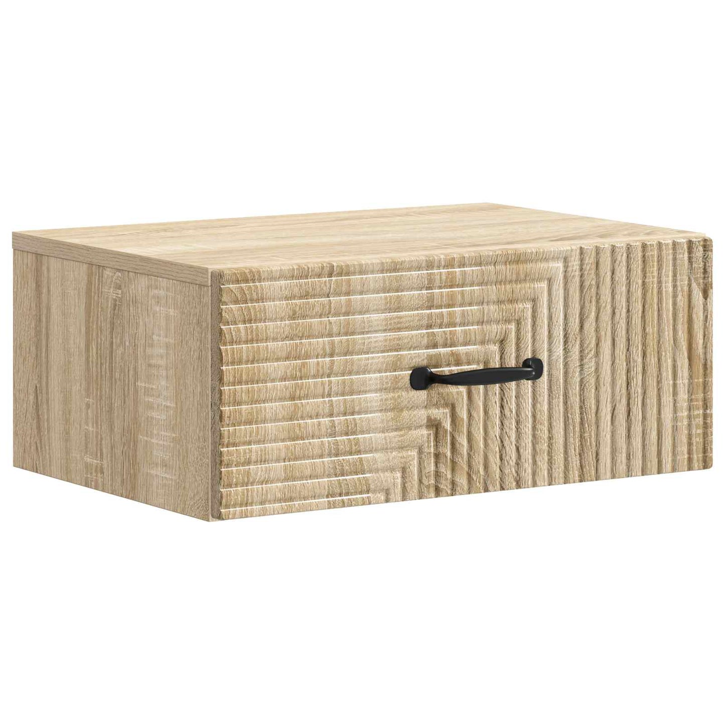 Mobiletto da notte a muro 2 pz Rovere Sonoma 49 x 34,5 x 20 cm