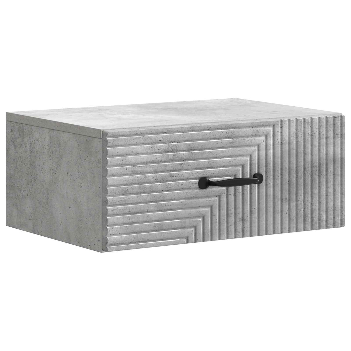Mobiletto da notte a muro con cassetto 2 pcs Grigio Cemento | homemem39