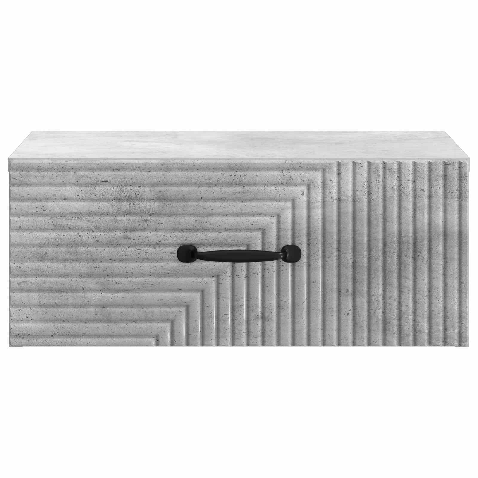 Mobiletto da notte a muro con cassetto 2 pcs Grigio Cemento | homemem39