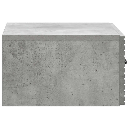 Mobiletto da notte a muro con cassetto 2 pcs Grigio Cemento | homemem39