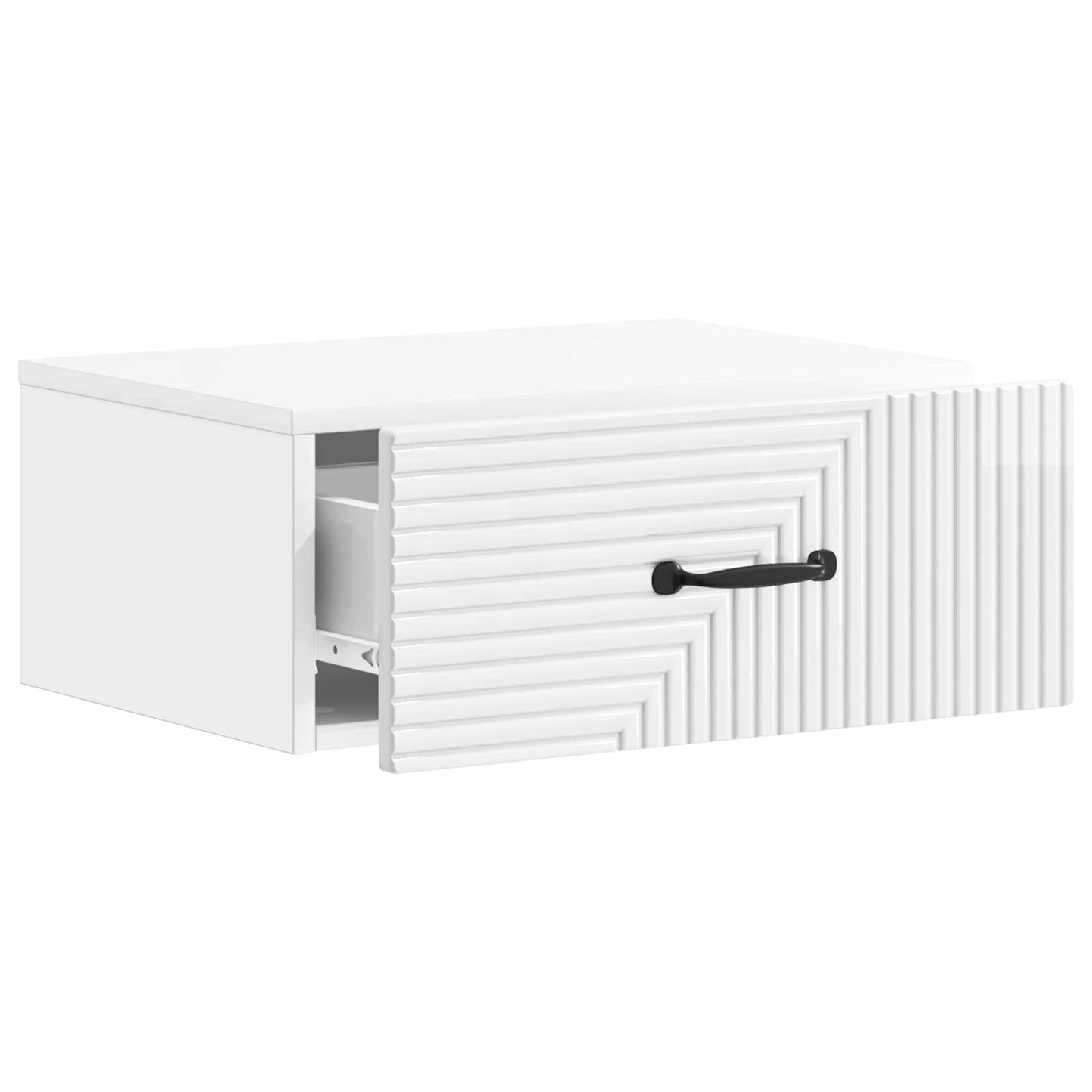Mobiletto da notte a muro Bianco Lucido 49 x 34,5 x 20 cm | homemem39