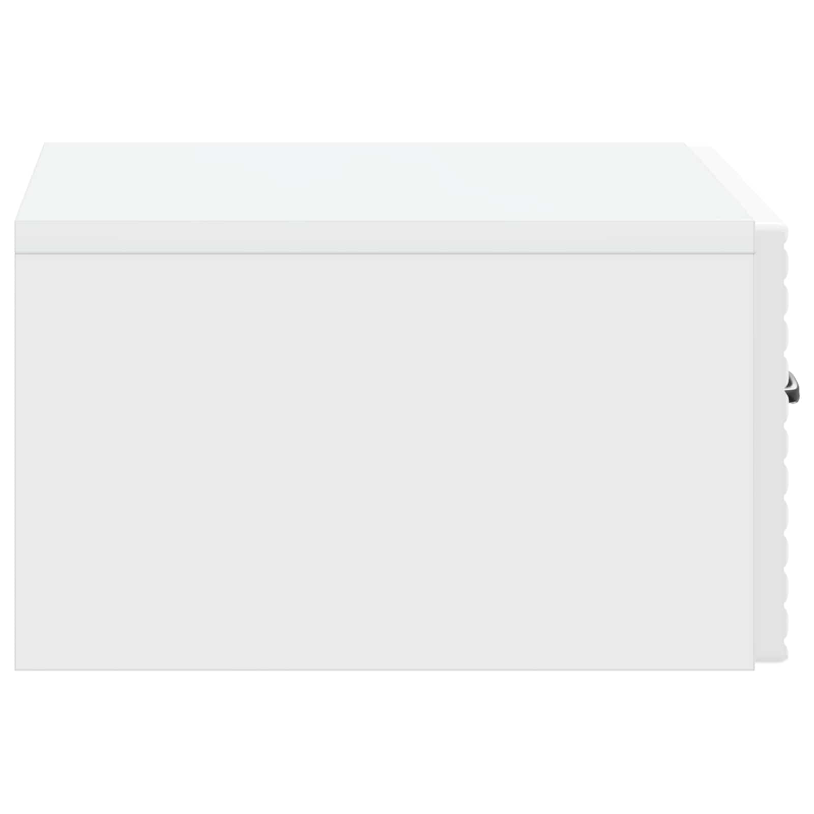 Mobiletto da notte a muro Bianco Lucido 49 x 34,5 x 20 cm | homemem39
