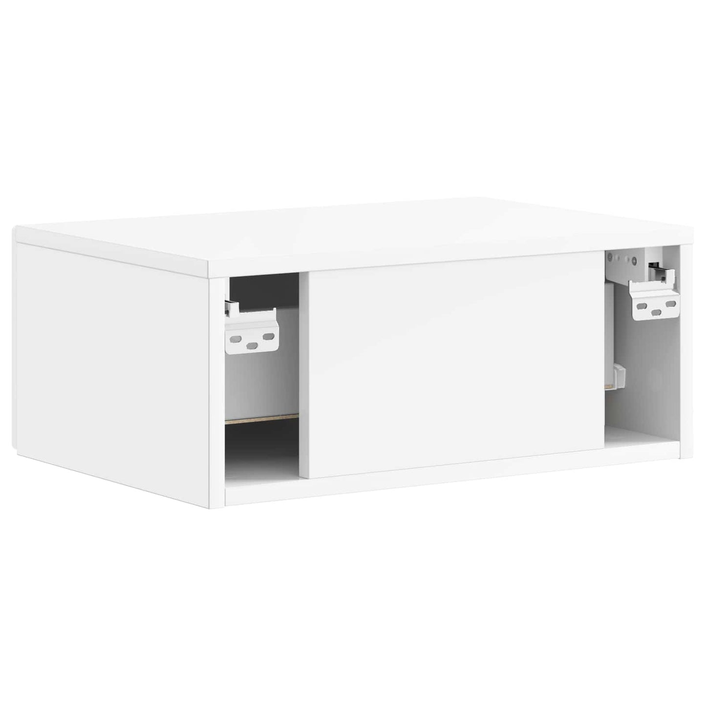 Mobiletto da notte a muro 2 pcs Bianco Lucido 49 x 34,5 x 20 cm | homemem39