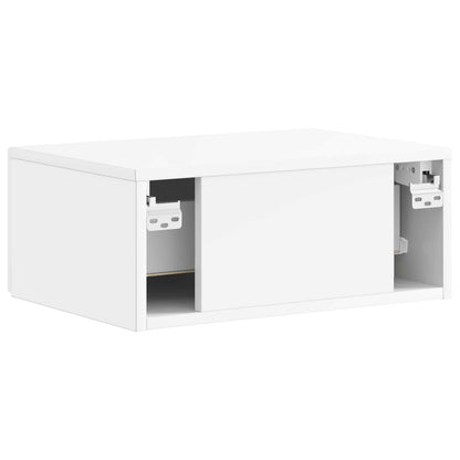 Mobiletto da notte a muro 2 pcs Bianco Lucido 49 x 34,5 x 20 cm | homemem39