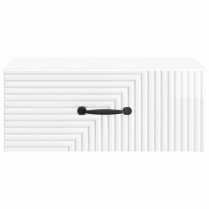 Mobiletto da notte a muro 2 pcs Bianco Lucido 49 x 34,5 x 20 cm | homemem39