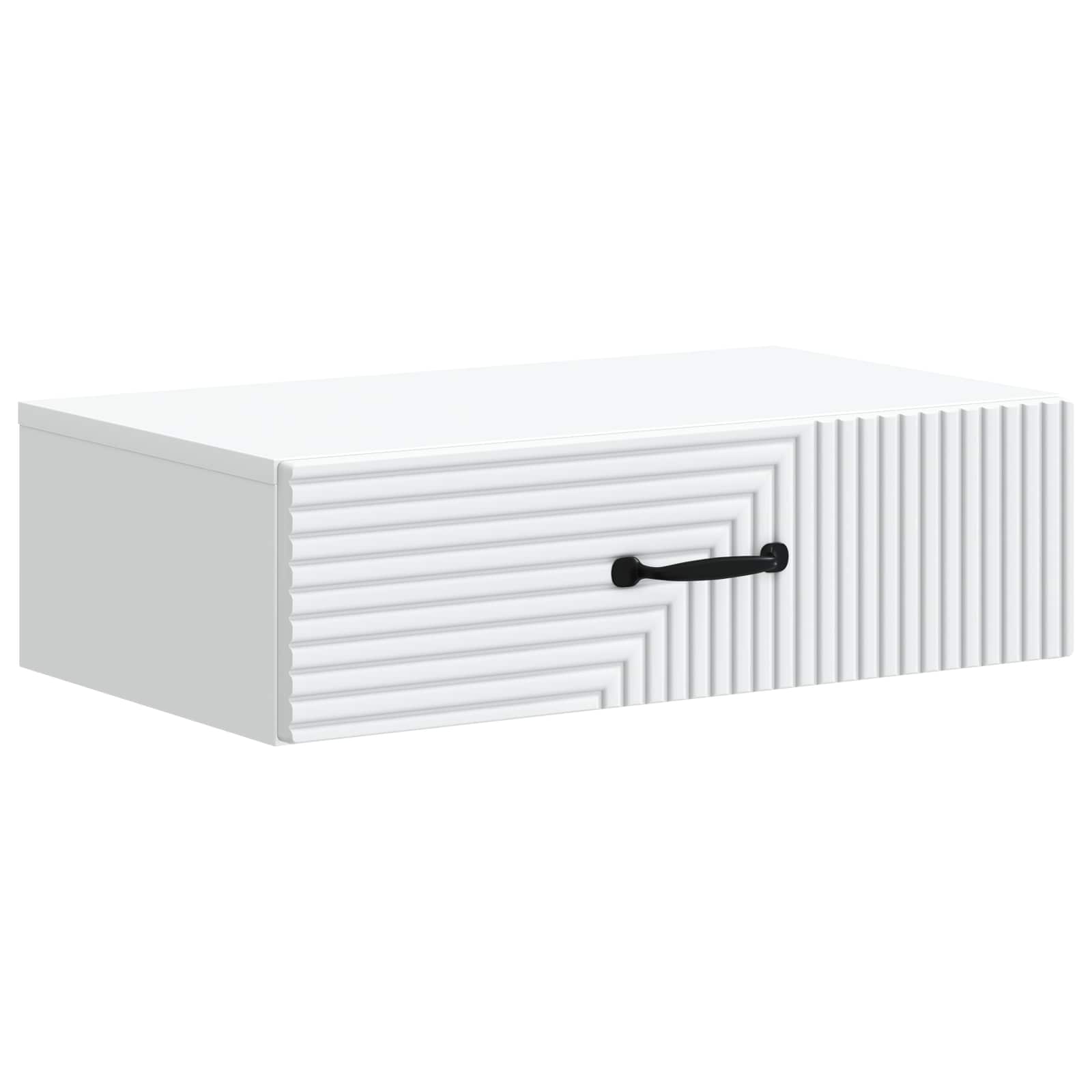 Tavolino da Parete Laterale Bianco 59 x 34,5 x 17 cm | homemem39
