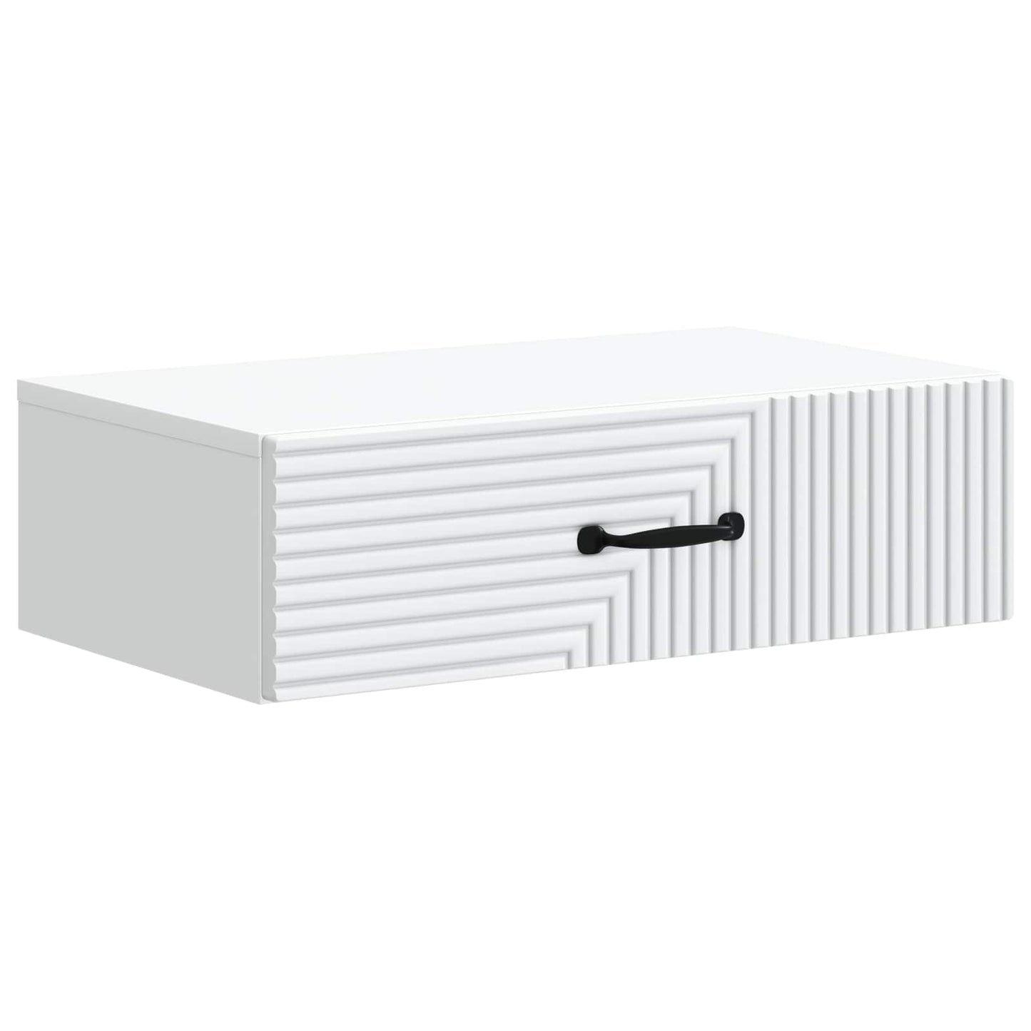 Tavolino da Parete Laterale Bianco 59 x 34,5 x 17 cm