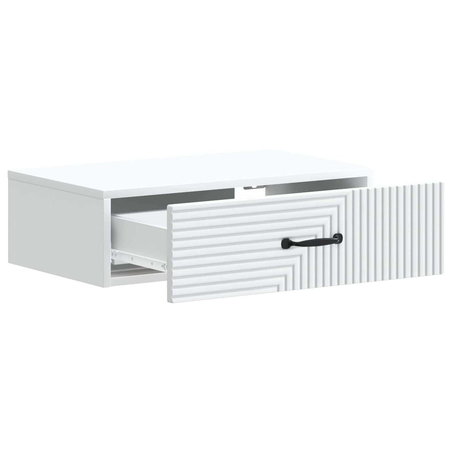Tavolino da Parete Laterale Bianco 59 x 34,5 x 17 cm | homemem39