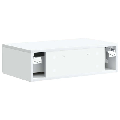 Tavolino da Parete Laterale Bianco 59 x 34,5 x 17 cm | homemem39