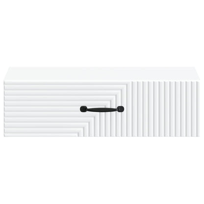Tavolino da Parete Laterale Bianco 59 x 34,5 x 17 cm | homemem39