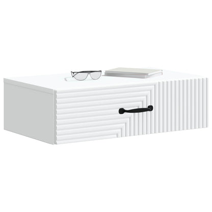 Tavolino da Parete Laterale Bianco 59 x 34,5 x 17 cm | homemem39