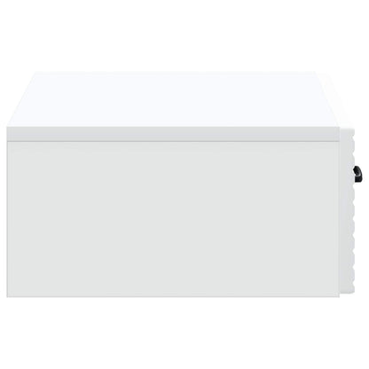 Tavolino da Parete Laterale Bianco 59 x 34,5 x 17 cm | homemem39