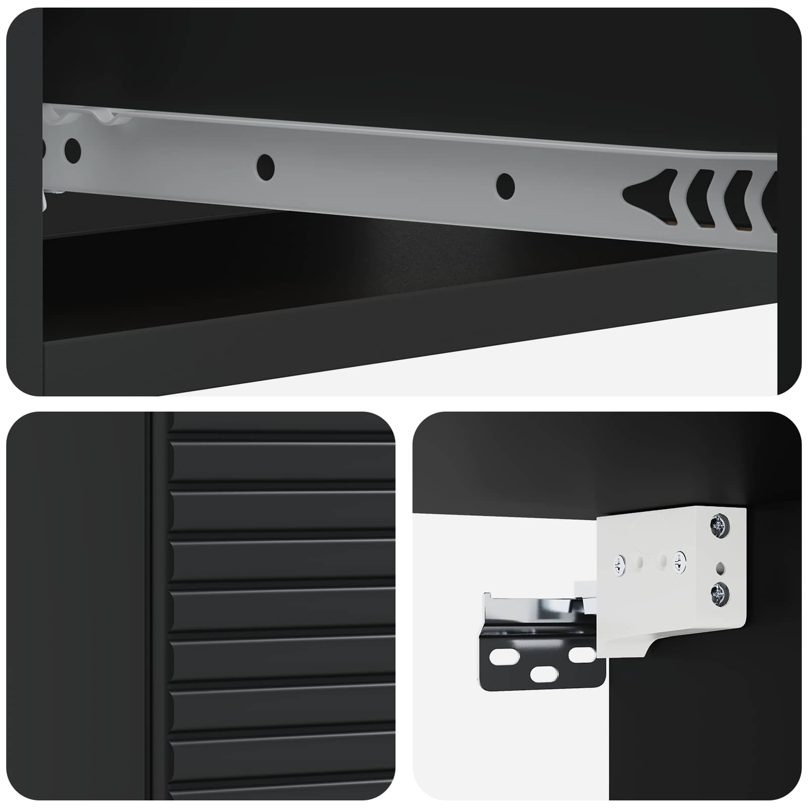 Tavolino da Parete Laterale Nero 59 x 34,5 x 17 cm | homemem39