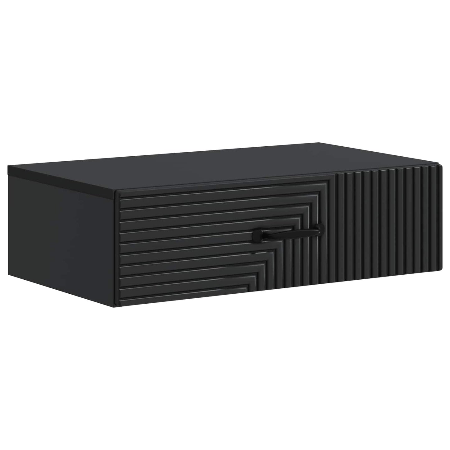 Tavolino da Parete Laterale Nero 59 x 34,5 x 17 cm
