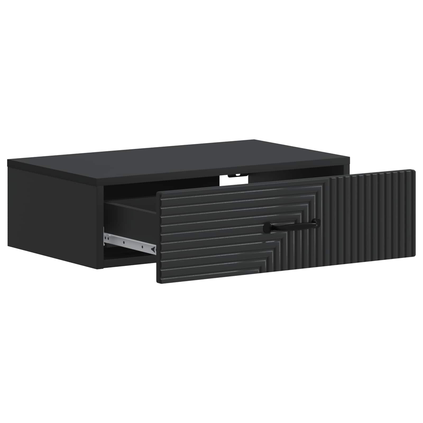 Tavolino da Parete Laterale Nero 59 x 34,5 x 17 cm | homemem39
