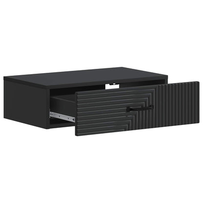 Tavolino da Parete Laterale Nero 59 x 34,5 x 17 cm | homemem39