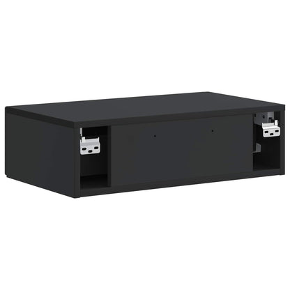 Tavolino da Parete Laterale Nero 59 x 34,5 x 17 cm | homemem39