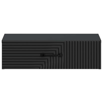 Tavolino da Parete Laterale Nero 59 x 34,5 x 17 cm | homemem39