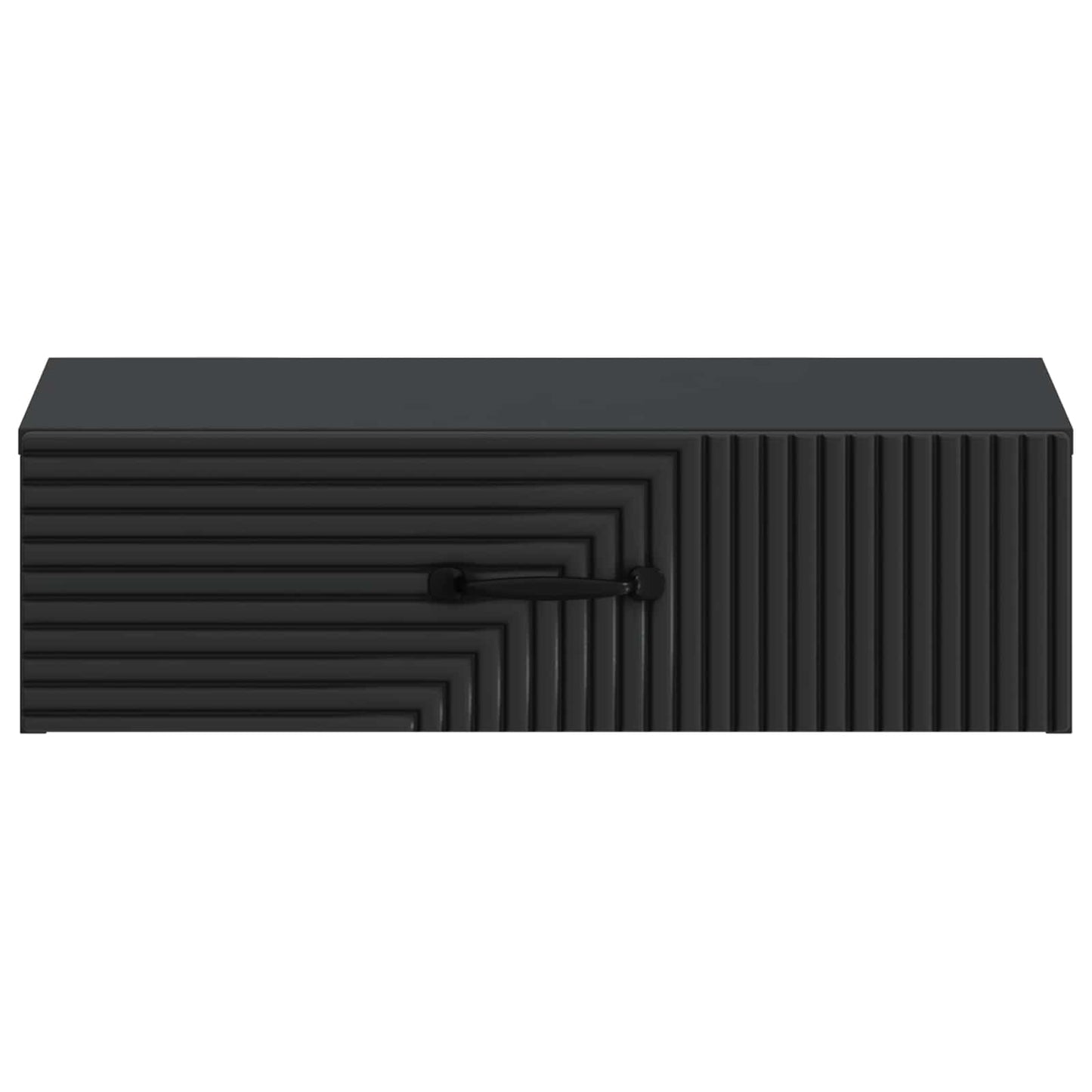 Tavolino da Parete Laterale Nero 59 x 34,5 x 17 cm