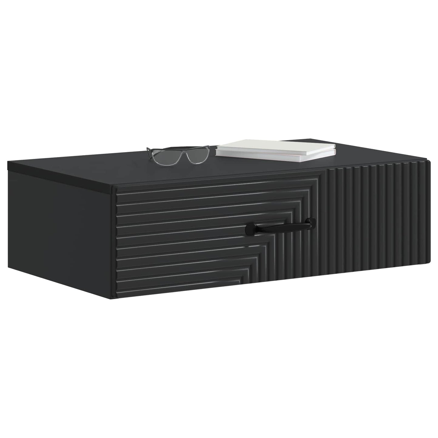 Tavolino da Parete Laterale Nero 59 x 34,5 x 17 cm | homemem39