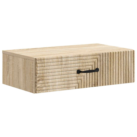 Tavolino da Parete Laterale Rovere Sonoma 59 x 34,5 x 17 cm | homemem39