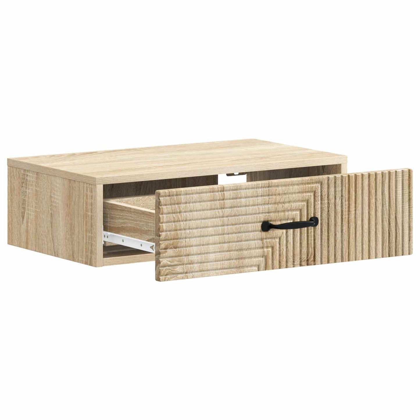 Tavolino da Parete Laterale Rovere Sonoma 59 x 34,5 x 17 cm