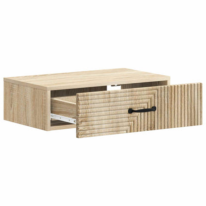 Tavolino da Parete Laterale Rovere Sonoma 59 x 34,5 x 17 cm