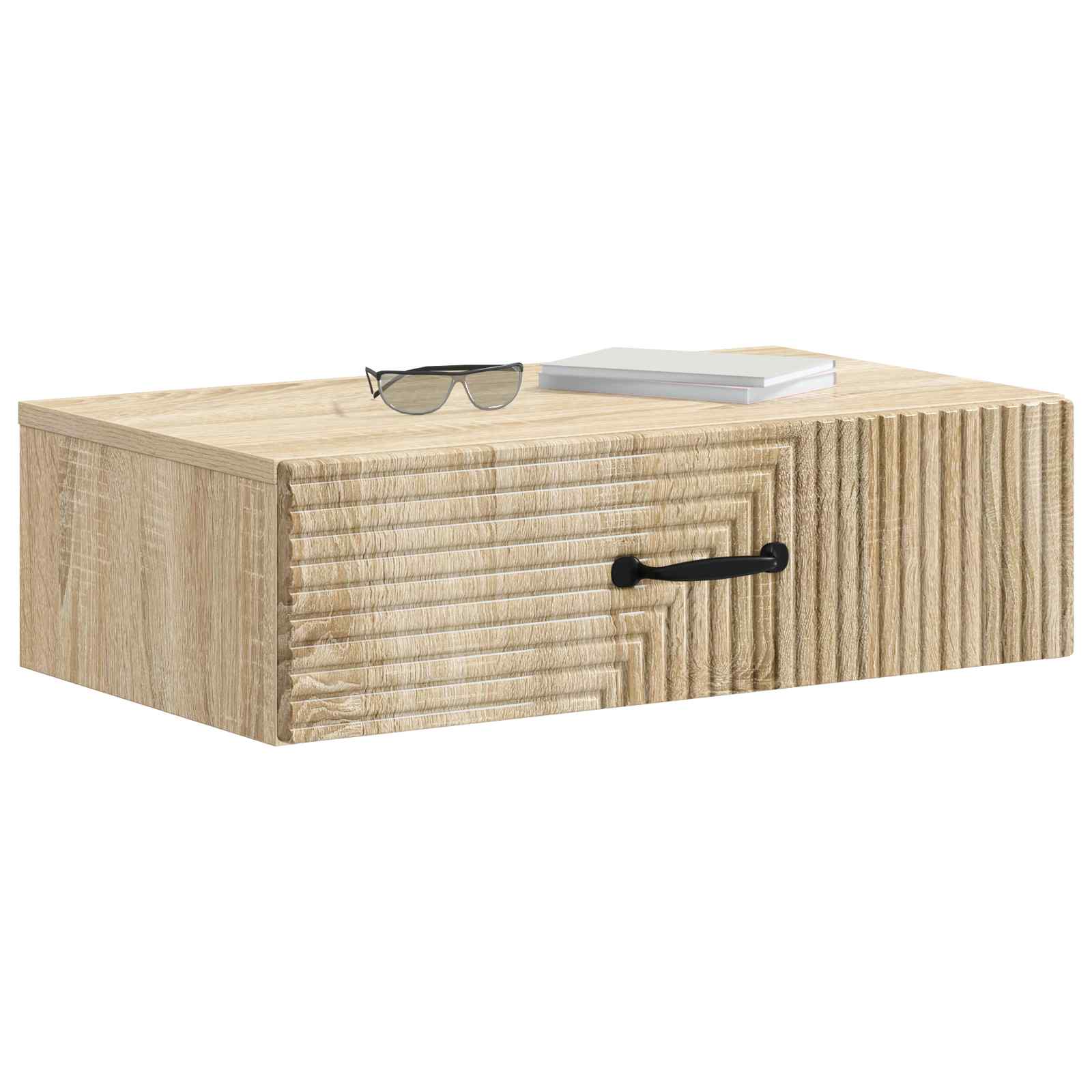 Tavolino da Parete Laterale Rovere Sonoma 59 x 34,5 x 17 cm | homemem39