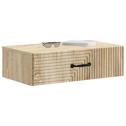 Tavolino da Parete Laterale Rovere Sonoma 59 x 34,5 x 17 cm