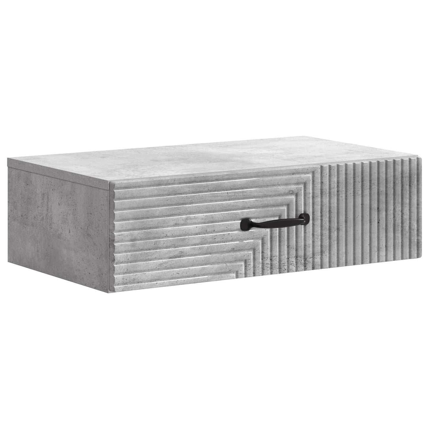 Tavolino da Parete Laterale Grigio Cemento 59 x 34,5 x 17 cm | homemem39