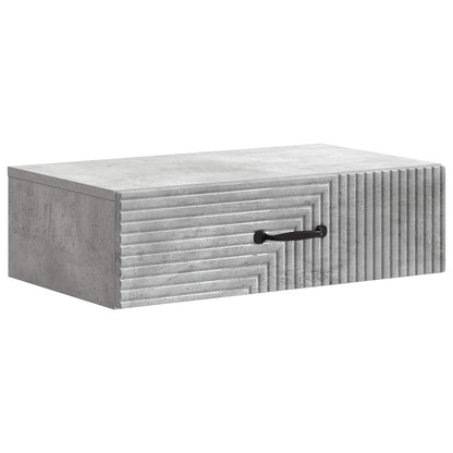 Tavolino da Parete Laterale Grigio Cemento 59 x 34,5 x 17 cm