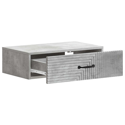 Tavolino da Parete Laterale Grigio Cemento 59 x 34,5 x 17 cm | homemem39