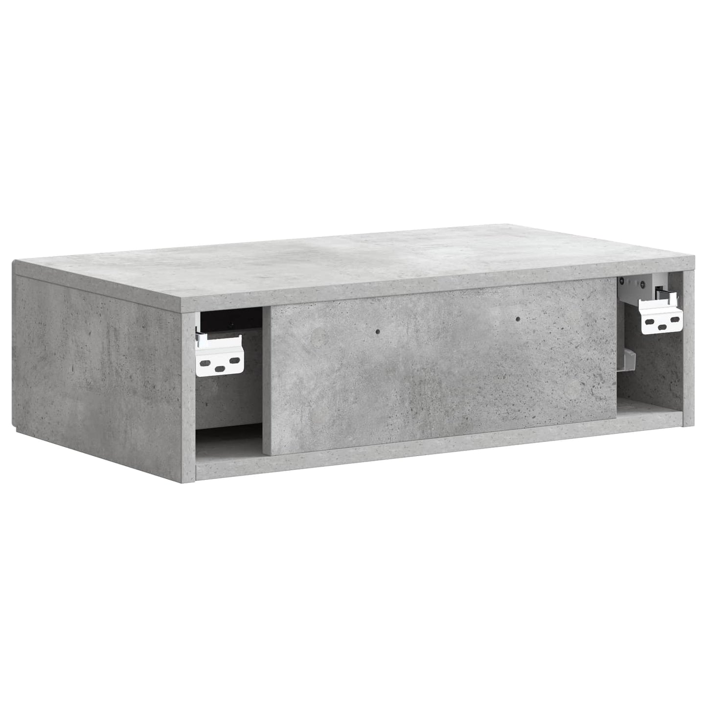 Tavolino da Parete Laterale Grigio Cemento 59 x 34,5 x 17 cm | homemem39
