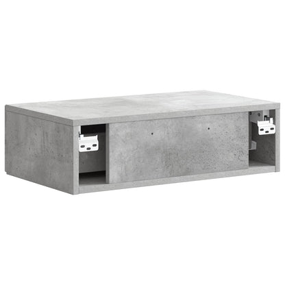 Tavolino da Parete Laterale Grigio Cemento 59 x 34,5 x 17 cm