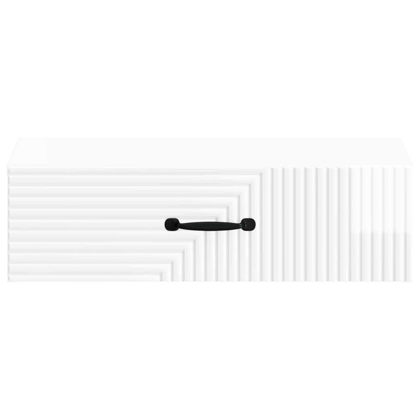 Tavolino da Parete Laterale Bianco Lucido 59 x 34,5 x 17 cm | homemem39