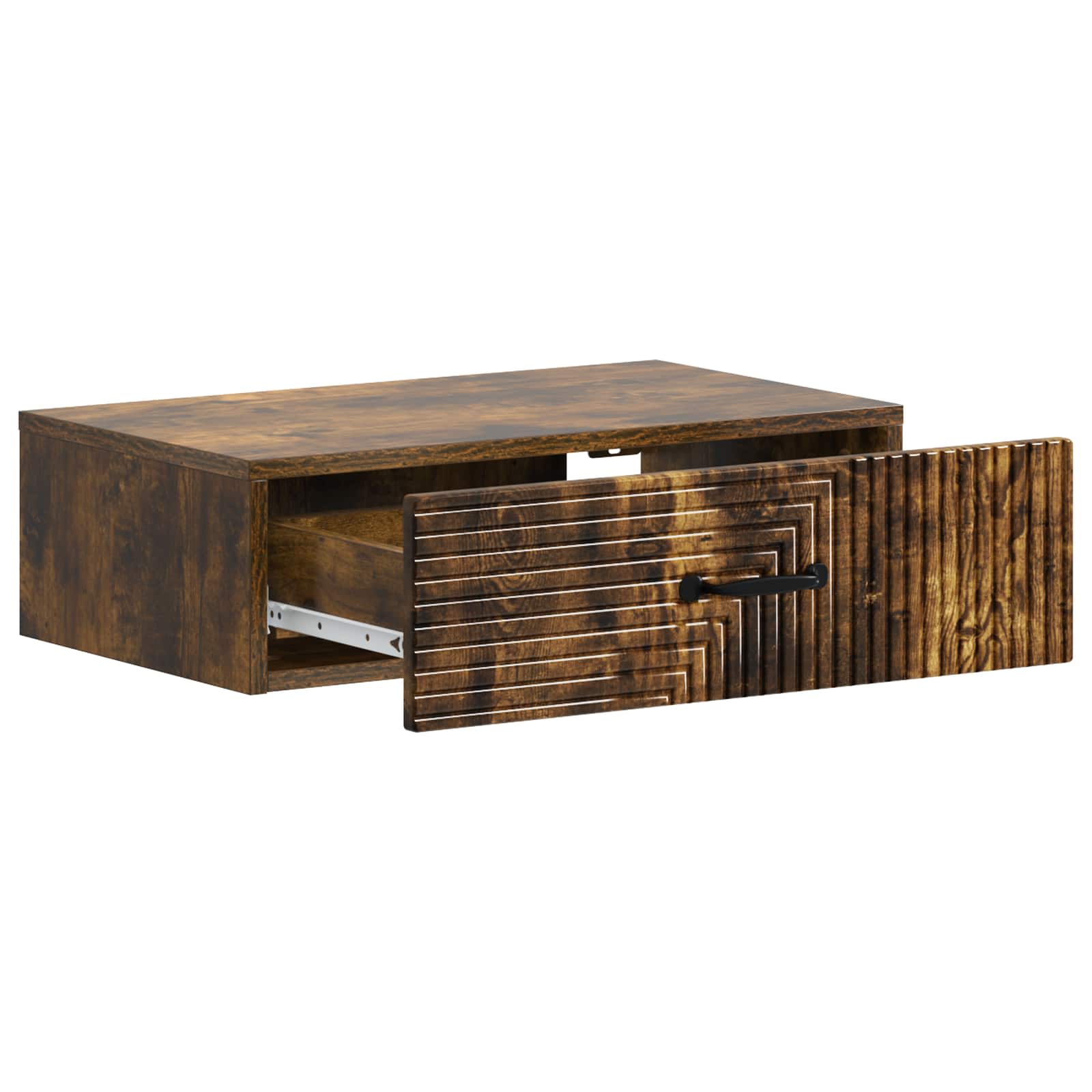 Tavolino da Parete Laterale Rovere Fumo 59 x 34,5 x 17 cm | homemem39