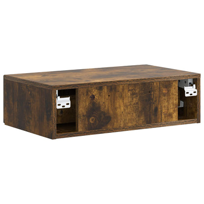 Tavolino da Parete Laterale Rovere Fumo 59 x 34,5 x 17 cm | homemem39
