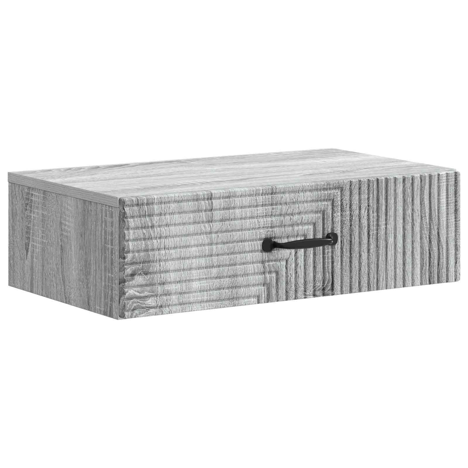 Tavolino da Parete Laterale Grigio Sonoma 59 x 34,5 x 17 cm | homemem39