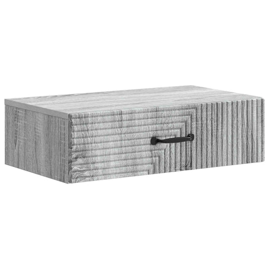 Tavolino da Parete Laterale Grigio Sonoma 59 x 34,5 x 17 cm | homemem39