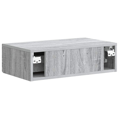 Tavolino da Parete Laterale Grigio Sonoma 59 x 34,5 x 17 cm | homemem39