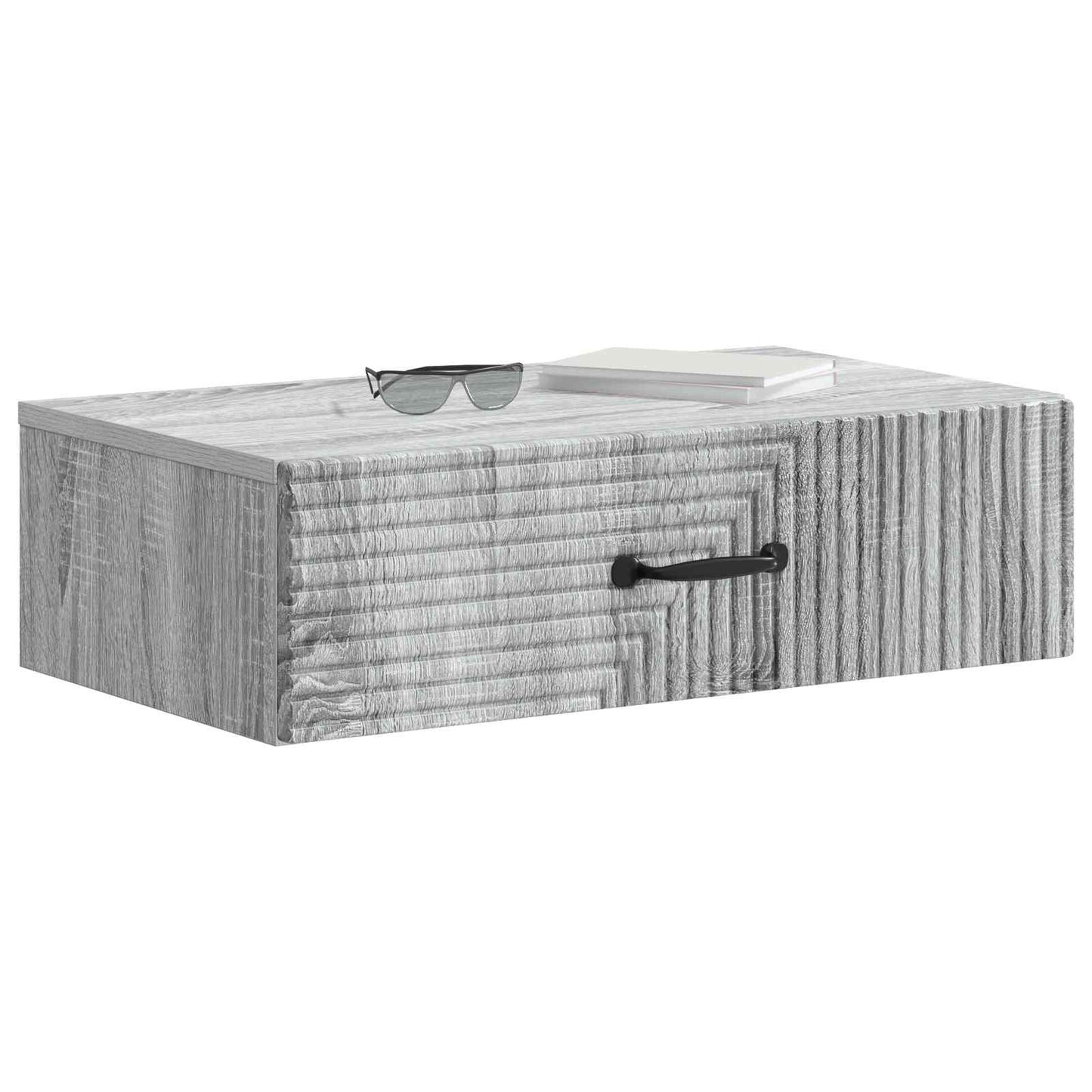 Tavolino da Parete Laterale Grigio Sonoma 59 x 34,5 x 17 cm | homemem39