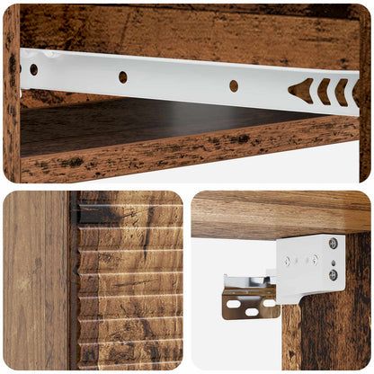 Tavolino da Parete Laterale Legno antico 59 x 34,5 x 17 cm | homemem39