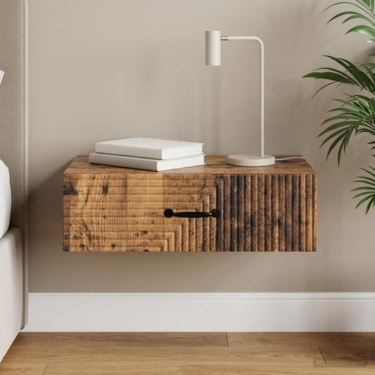 Tavolino da Parete Laterale 59 x 34,5 x 17 cm Legno antico